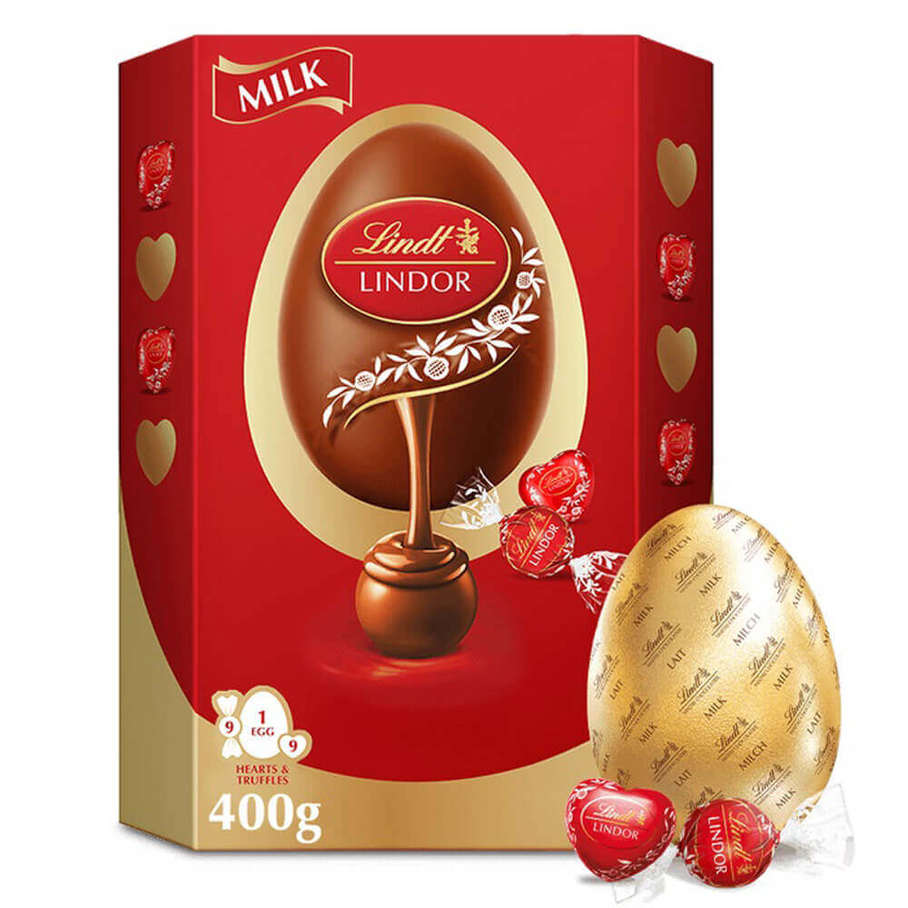 Lindt LINDOR Easter Egg Hearts & Truffles 400g